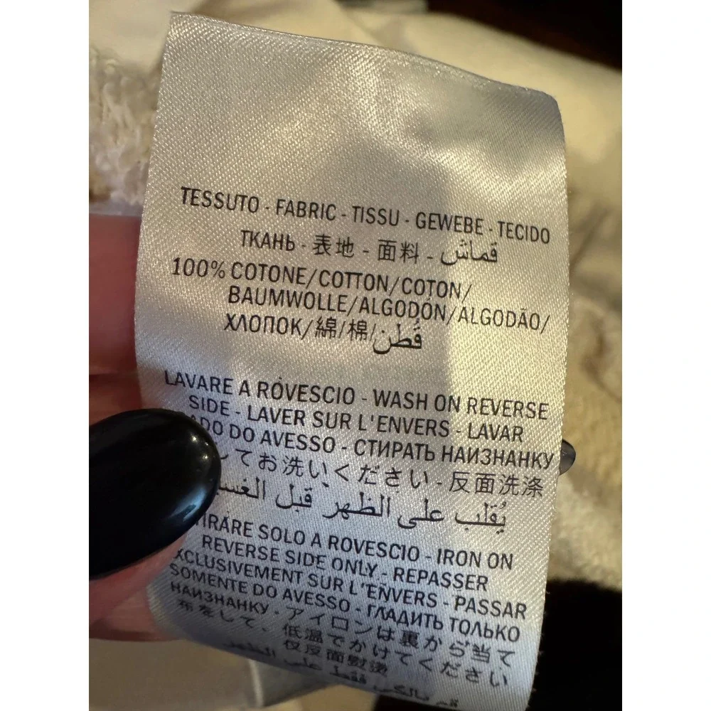 Gucci Sweatshirt Men Small Ivory Interlocking G Logo Hoodie‎ Streetwear Luxury